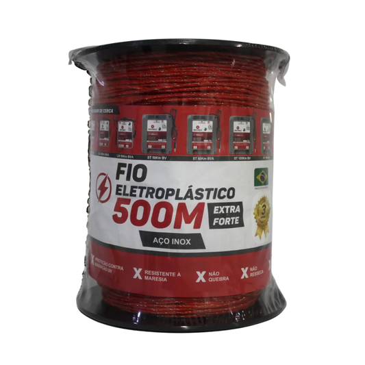 CUERDA ELETROPLASTICA INOXIDABLE 500M, 1505, SENTINELA