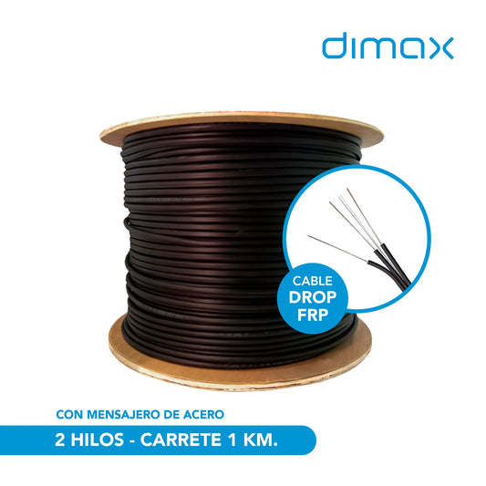 CABLE DROP FRP 2 HILO CON MENSAJERO*1KM, C737, DIMAX