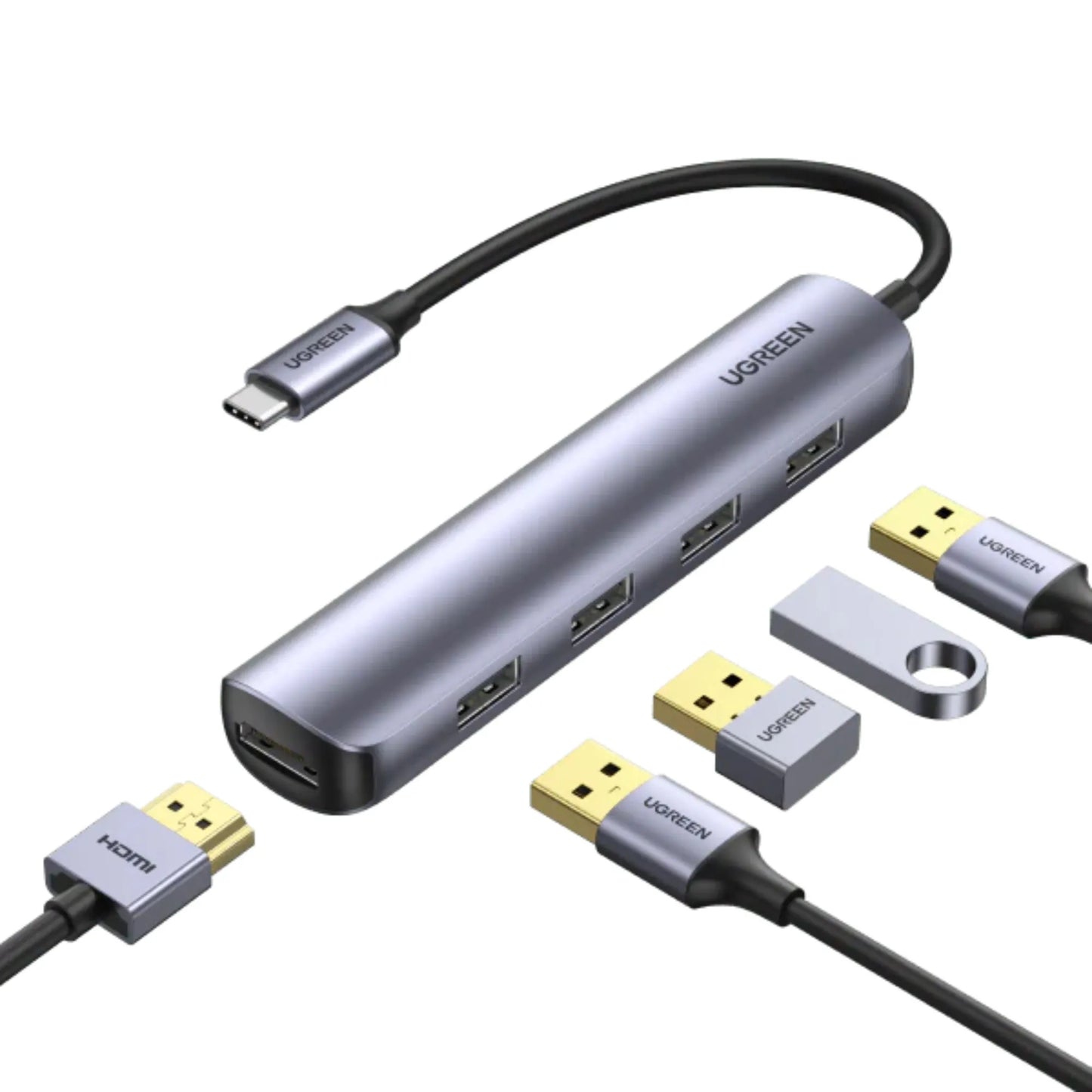 HUB MULTIPUERTOS USB + HDMI ULTRADELGADO, 20197, UGREEN