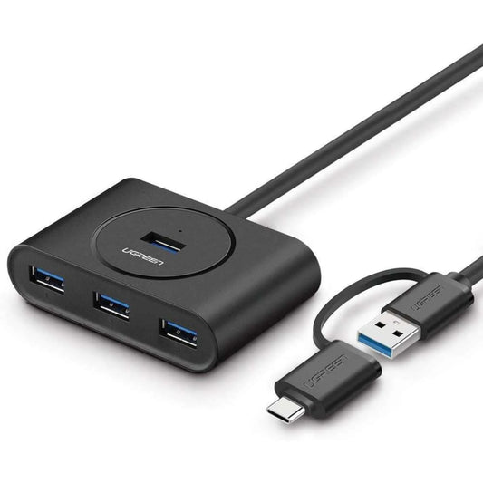 HUB USB 3.0 CON ADAPTADOR TIPO-C, 40850, UGREEN