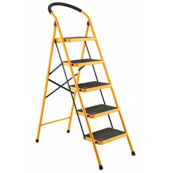 ESCALERA DE ACERO 5 PELDAÑOS CAP 150KGS, 62685, TOLSEN