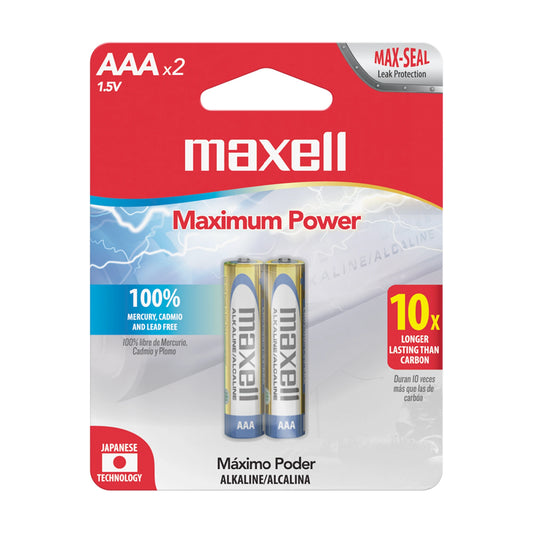 LR03 BATERIAS ALCALINAS AAA PACK 2UND, 723807, MAXELL