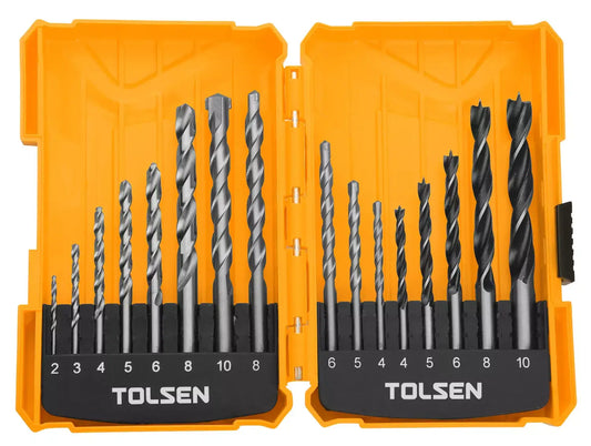 SET DE BROCAS DE 16 PZA, 75628, TOLSEN