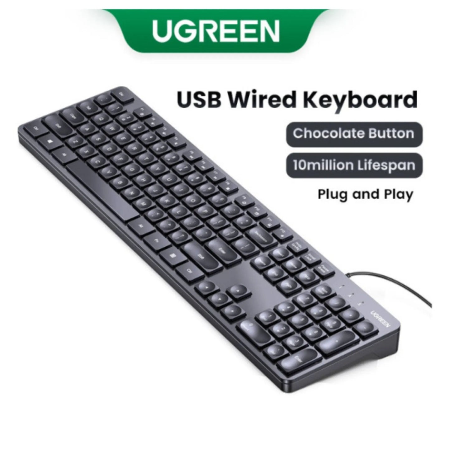 TECLADO DE MEMBRANA UGREEN, 90875, UGREEN