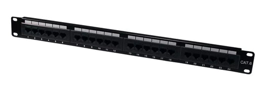 PATCH PANEL CAT 6* 24 PUERTOS* CERT UL*, AKS24T-KAA-C6-BK, KUWES