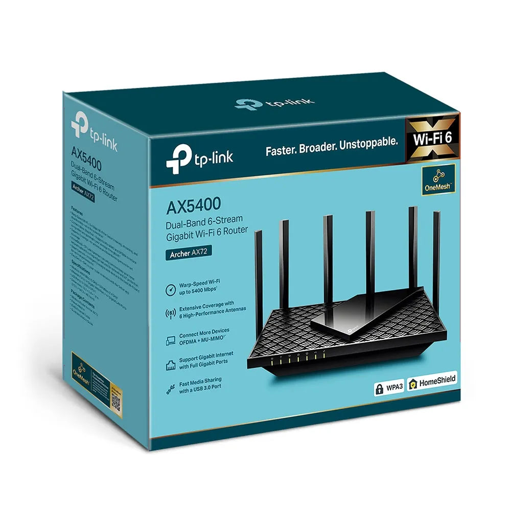 ROUTER INALAMBRICO WIFI 6 ARCHER AX6000, ARCHER AX72, TP-LINK