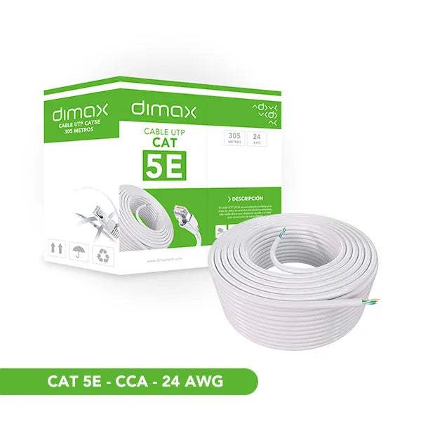 CABLE UTP CAT 5E (ALEACION)*COLOR BLANCO, c714, DIMAX