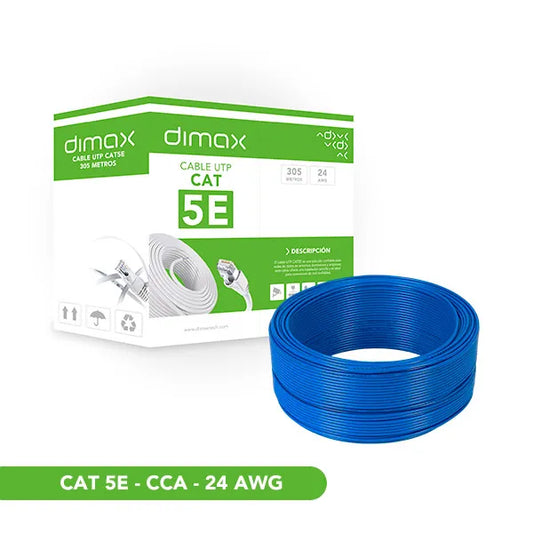 CABLE UTP CAT 5E (ALEACION)*COLOR AZUL, c717, DIMAX