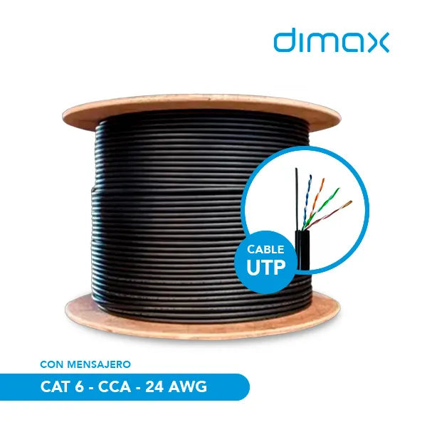 CABLE UTP CAT6 (ALEACION) OUTDOOR CON ME, C722, DIMAX