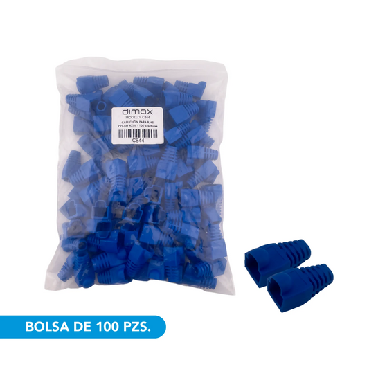 CAPUCHÓN PARA RJ45 COLOR AZUL100 UND, C844, DIMAX