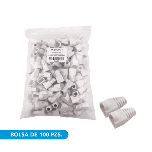 CAPUCHÓN PARA RJ45 COLOR BLANCO100 UND, C845, DIMAX