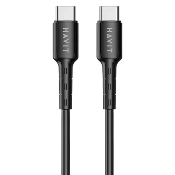 CABLE USB TIPO C - TIPO C PD60W, CB6235-BLACK, HAVIT