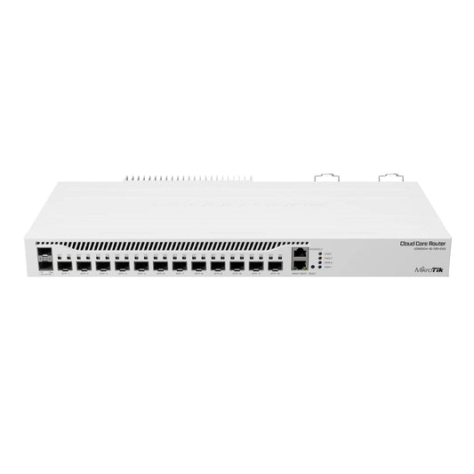 CLOUD CORE ROUTER CPU ARM 64BIT 1700 MHz 1 GIGA 12 SFP+2 XS(25G)4 NUCLEOS4GB RAMLIC. 6 SD/MICRO USB RACKEABLE, CCR2004-1G-12S+2XS, MIKROTIK