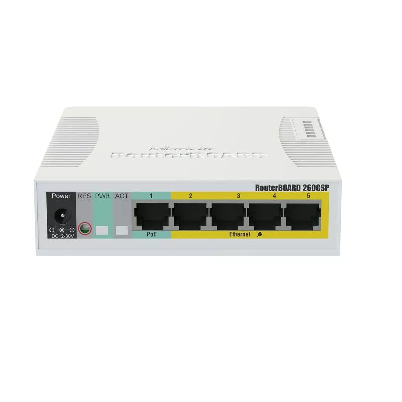 SOHO SWITCH GIGABIT POE RB260GSP, CSS106-1G-4P-1S, MIKROTIK