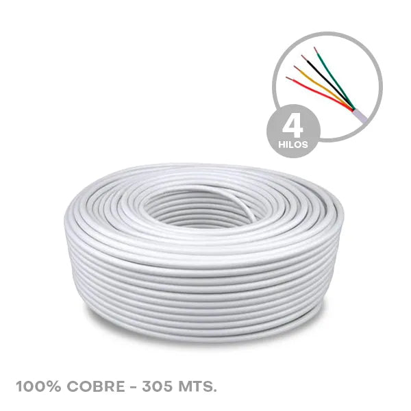 CABLE ALARMAS 4 HILOSMULTF 100% CU *UL, DC3-R4-305W22BC, DIMAX