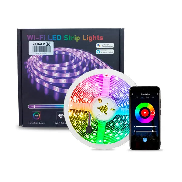 TIRA DE LUZ LED, DE 5M, WIFI, BLUETOOTH, DMS-WL007-5M-WB, DIMAX