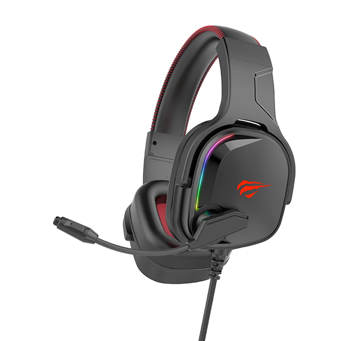 AUDIFONO GAMER NEGRO+ROJO, H2022U, HAVIT