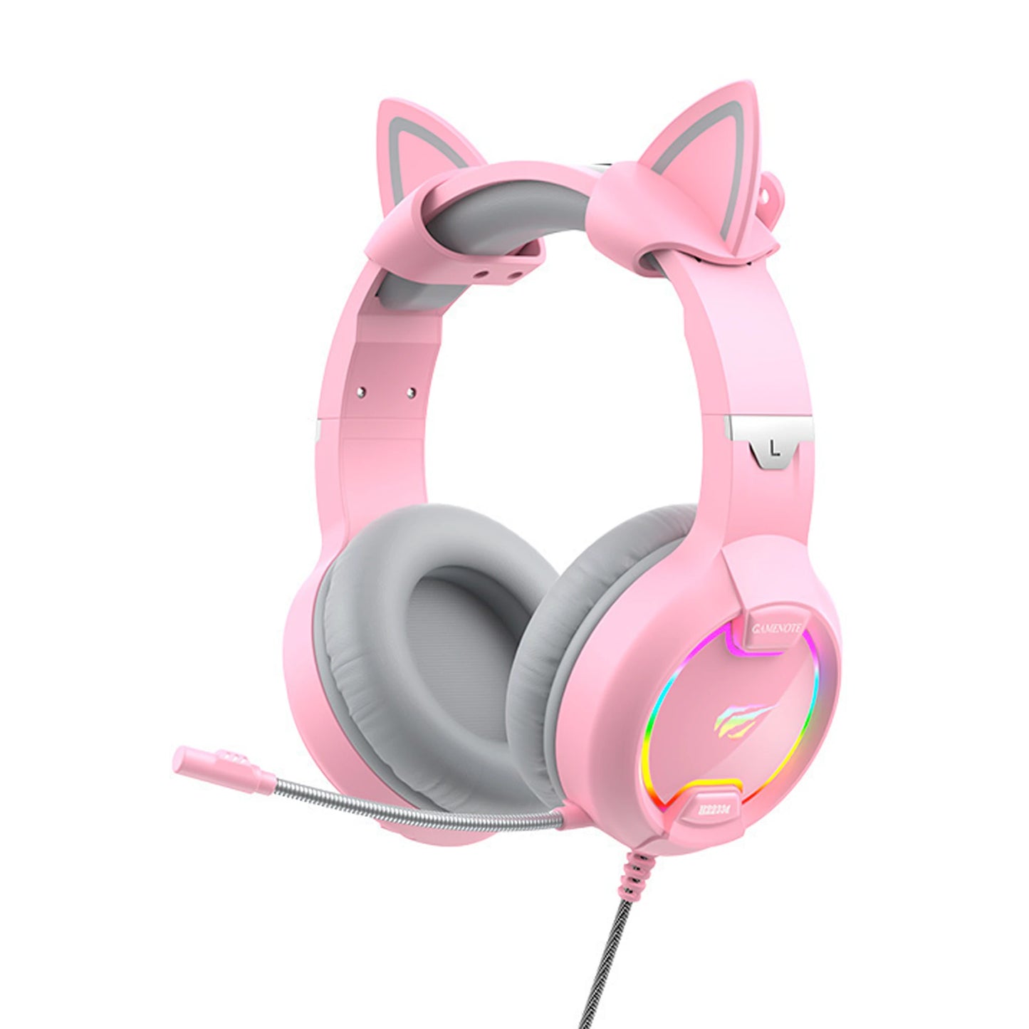 AUDIFONOS GAMER ROSA CON OREJAS DE GATO, H2233d-P, HAVIT