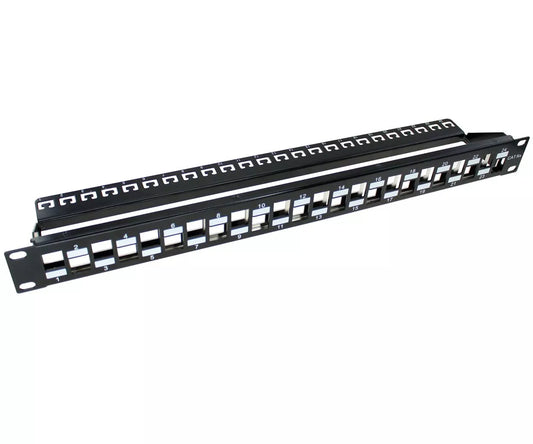 CAT 6A STAGGERED TYPE PATCH PANEL, KSNT-24ABL-C6A, KUWES