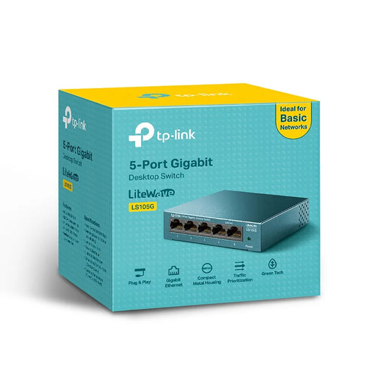 SWITCH LITE WAVE 5 PUERTOS GIGABIT *, LS105G, TP-LINK