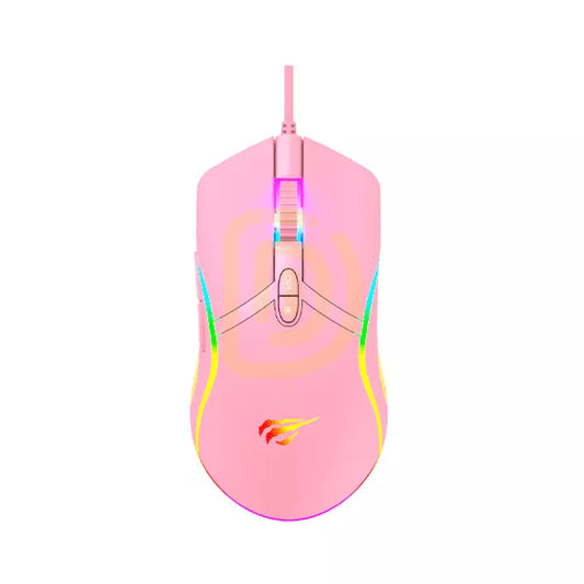 MOUSE GAMER RGB ROSA, MS1026-PINK, HAVIT