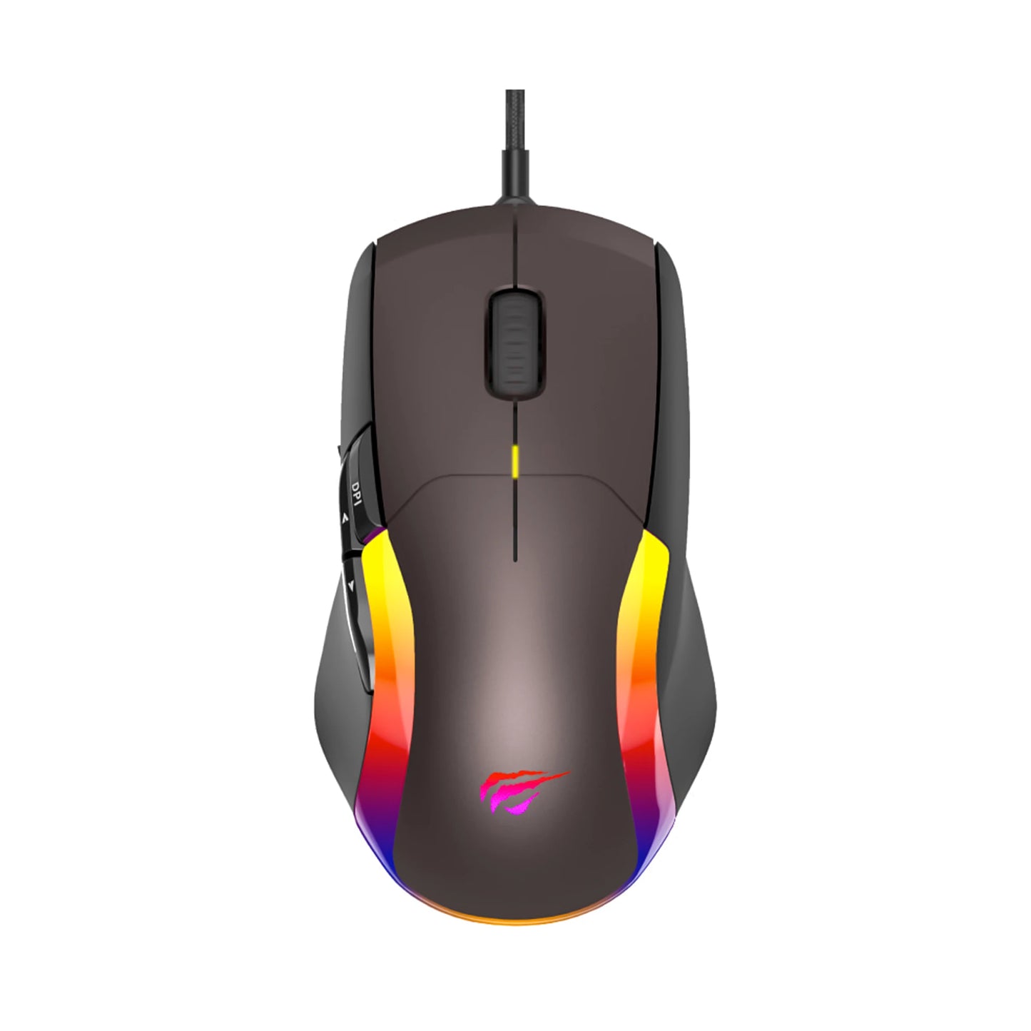 MOUSE GAMER RGB NEGRO+OCHRE, MS959-BO, HAVIT