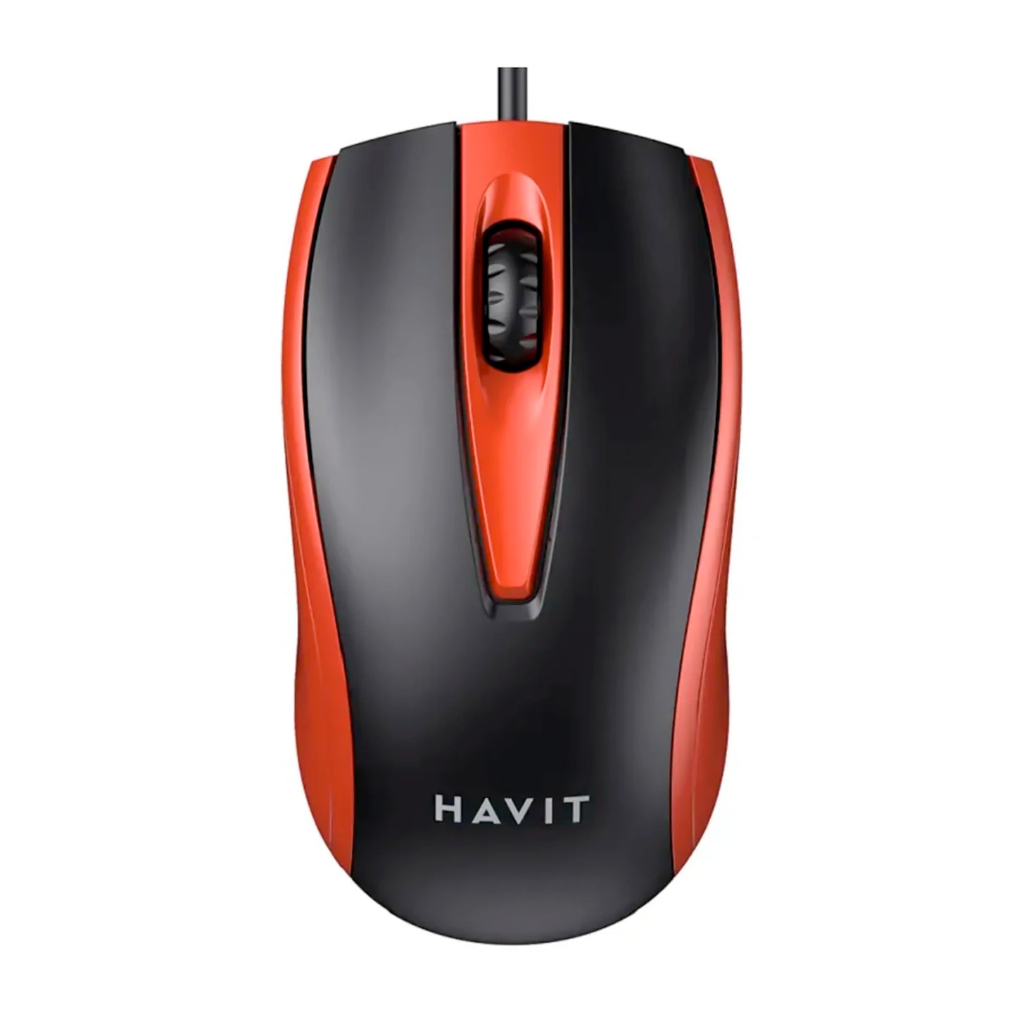 MOUSE USB NEGRO + ROJO, MS871-BR, HAVIT