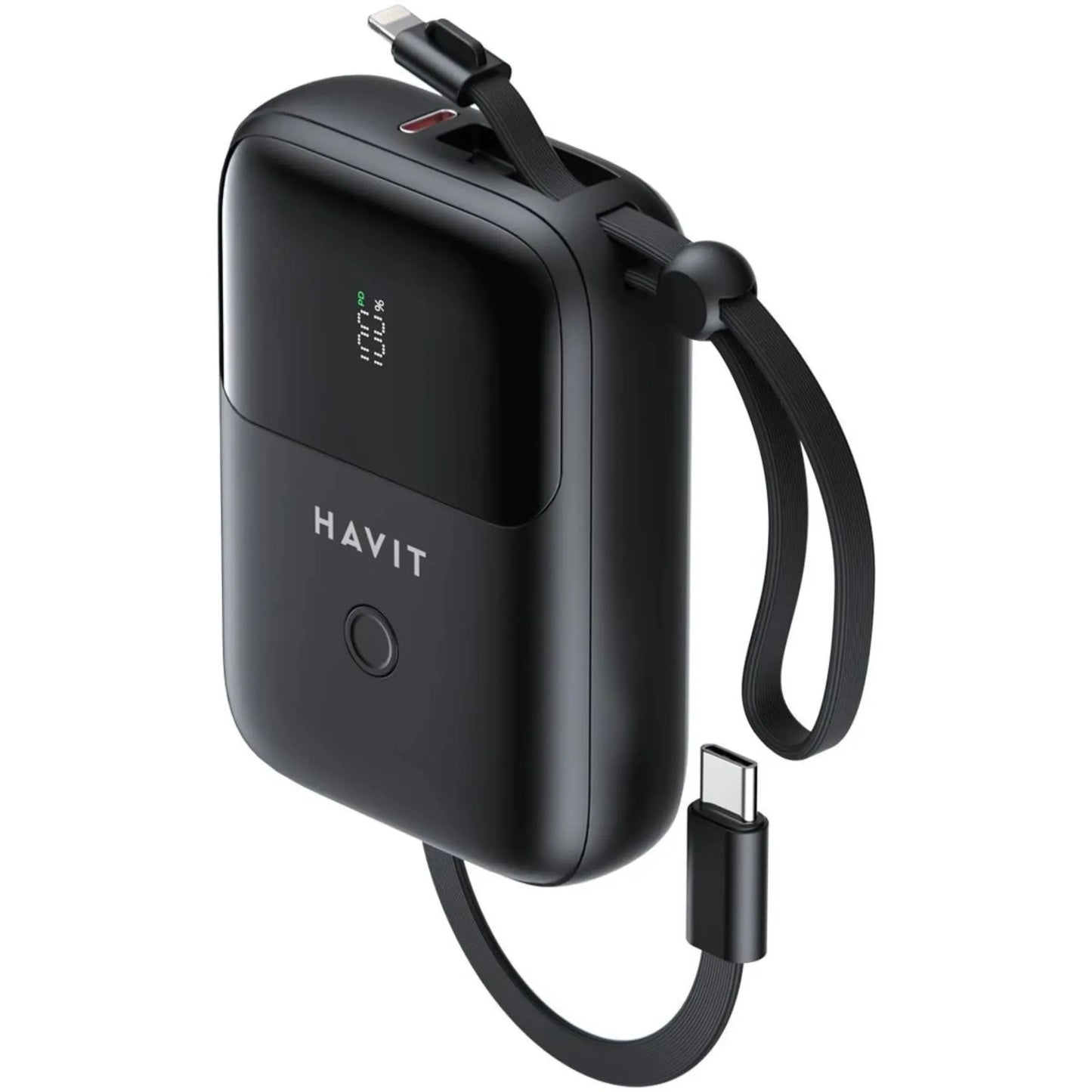 BATERIA PORTATIL 10,000mAh NEGRO, PB5215-BK, HAVIT