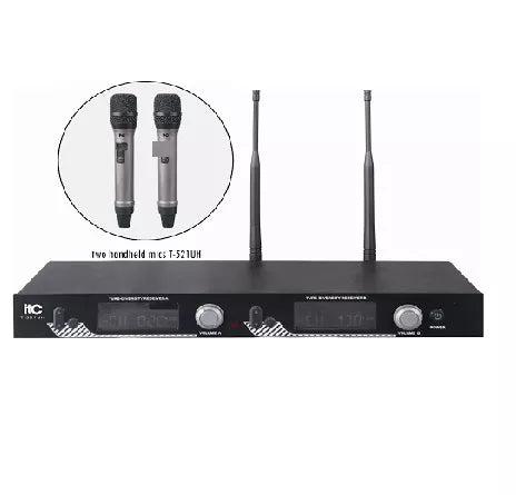 RECEPTOR Y MICROFONO INALAMBRICO UHF, T-521UH, ITC