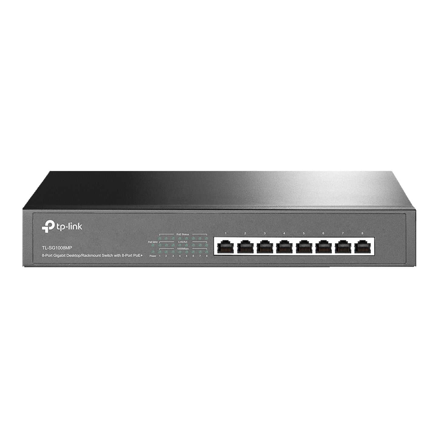 SWITCH POE+*8 PUERTOS GIGABIT, TL-SG1008MP, TP-LINK