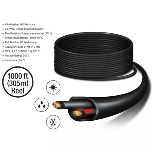 CABLE DC PARA EXTERIORES *305M, UB-PC-12, UBIQUITI