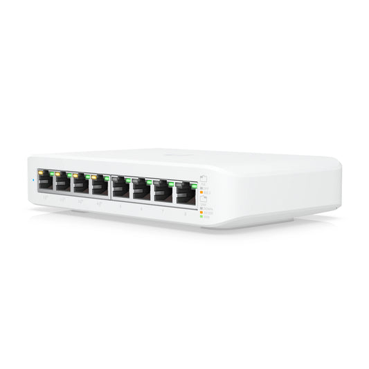 SWITCH UNIFI LITE POE DE 8 PUERTOS, UB-USW-LITE-8-POE, UBIQUITI