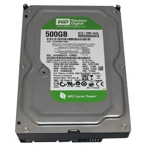 DISCO DURO NEW PULL WD 500GB, WD5000AACS, WESTERN DIGITAL