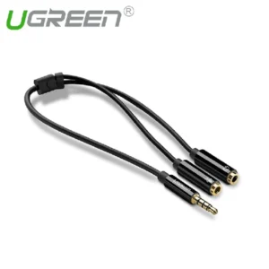 CABLE DE AUDIO 3.5mm MACHO a 2 HEMBRA, 30620, UGREEN