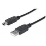 MANHATTAN CABLE USB A TO MINIB5PIN, 6FT, MANHATTAN, ICI333375