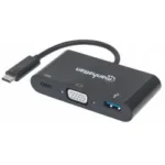 CONVERTIDOR DOCKING USB TIPO-C Y VGA, MANHATTAN, ICI152044