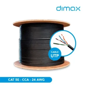 CABLE UTP CAT 5E (ALEACION) NEGRO OUTDOO, C711, DIMAX