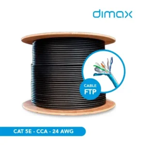 CABLE FTP CAT 5E (ALEACION) NEGRO OUTDOO, C713, DIMAX