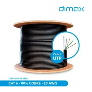 CABLE UTP CAT6 80% COBRE OUT MENSAJER, C725, DIMAX