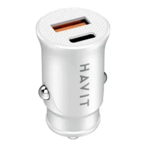 CARGADOR DE VEHICULO USB A/C BLANCO, CC2022-WH, HAVIT