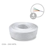 CABLE PARA ALARMAS 4HILOS UNIFILAR 22AWG, DC3-R4-200W-22CCA, DIMAX