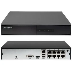 NVR 8CH con 8 Puertos POE, 1HDD: Compresión H.265+, 80Mbps de ancho de banda, 8 canales de decodificación., DS-7108NI-Q1/8P/M, HIKVISION