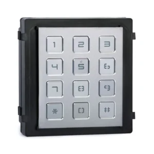 Módulo de Teclado para Serie KD: Soporte código PIN para abrir puerta y llamar a estación interior, protección IP65 e IK07, retroiluminación de botones., DS-KD-KP, HIKVISION