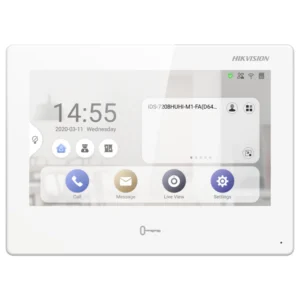 Monitor Touch IP WiFi Android 7″: Integración con videoporteros IP, CCTV, panel de alarma Axpro y biométricos de acceso, centro de administración de video en vivo, POE estándar., DS-KH9310-WTE1, HIKVISION