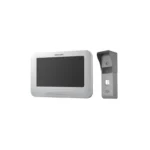 Kit de Videoportero Analógico con Pantalla LCD: Pantalla LCD a color de 7″, frente de calle exterior IP65, IR auto adaptable para 2m., DS-KIS203T, HIKVISION