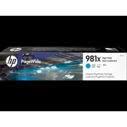 CARTUCHO HP 981X CYAN P/PAGEWIDE ENTERPRISE 556(DN, XH MODELS), 586 (DN, F MODELS), 586Z,E55650DN, HP CONSUMIBLES, HEWL0R09A