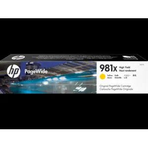 CARTUCHO HP 981X YELLOW P/PAGEWIDE ENTERPRISE 556(DN, XH MODELS), 586 (DN, F MODELS), 586Z,E55650DN, HP CONSUMIBLES, HEWL0R11A