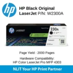 TONER HP 230A BLACK P/LASERJET COLOR PRO 4203DW Y MFP 4303FDW, HP CONSUMIBLES, HEWW2300A