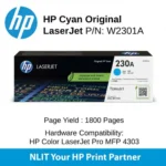 TONER HP 230A CYAN P/LASERJET COLOR PRO 4203DW Y MFP 4303FDW, HP CONSUMIBLES, HEWW2301A