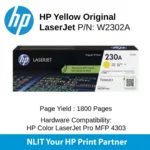 TONER HP 230A YELLOW P/LASERJET COLOR PRO 4203DW Y MFP 4303FDW, HP CONSUMIBLES, HEWW2302A